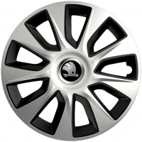 KRYTY KOLIES PRE ŠKODA 16" STRATOS silver/black 4ks